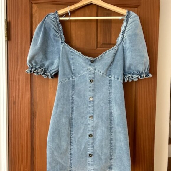 Altar'd State Denim Ellie Dress NWT Size Medium - Picture 4 of 7